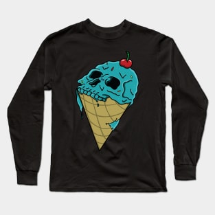 Ice Cream Skull Long Sleeve T-Shirt